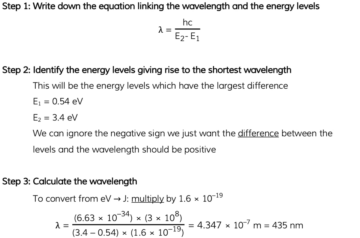 2.5.2 Energy Levels Worked Example