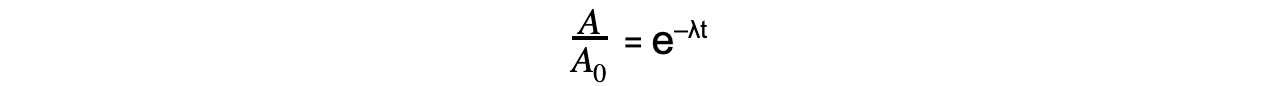 The Exponential Nature of Radioactive Decay Worked Example equation 1