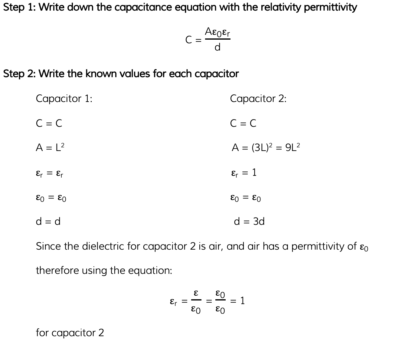 Capacitor Dielectric Worked Example (1)