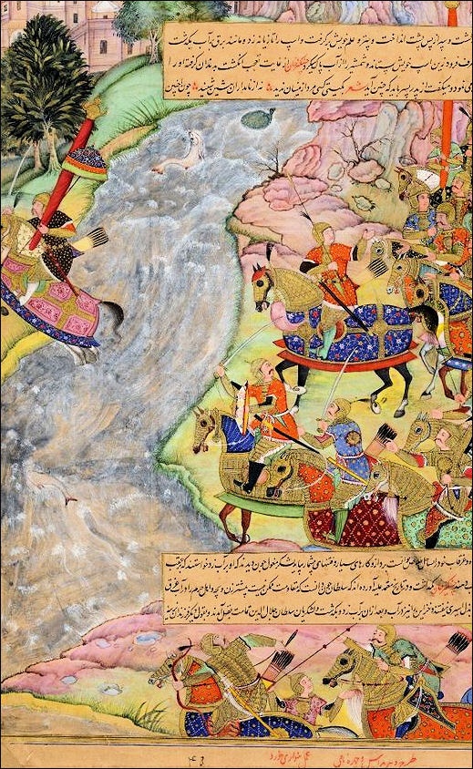 Image result for shah crossing indus river persian